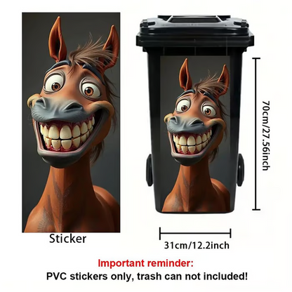 Creative Trash Can Sticker with Colourful Cartoon✨