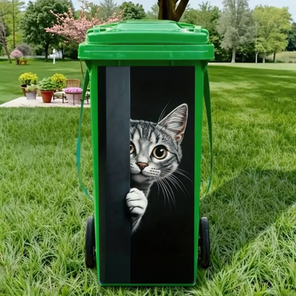 Creative Trash Can Sticker with Colourful Cartoon✨