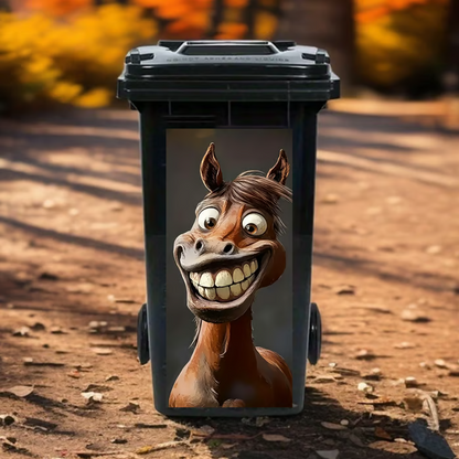 Creative Trash Can Sticker with Colourful Cartoon✨