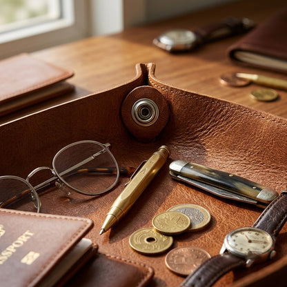 Snap Leather Valet Tray