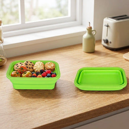 Portable Collapsible Silicone Bento Box
