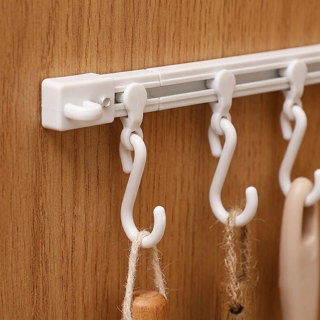 Sliding Cabinet Door Rail Hook Rack